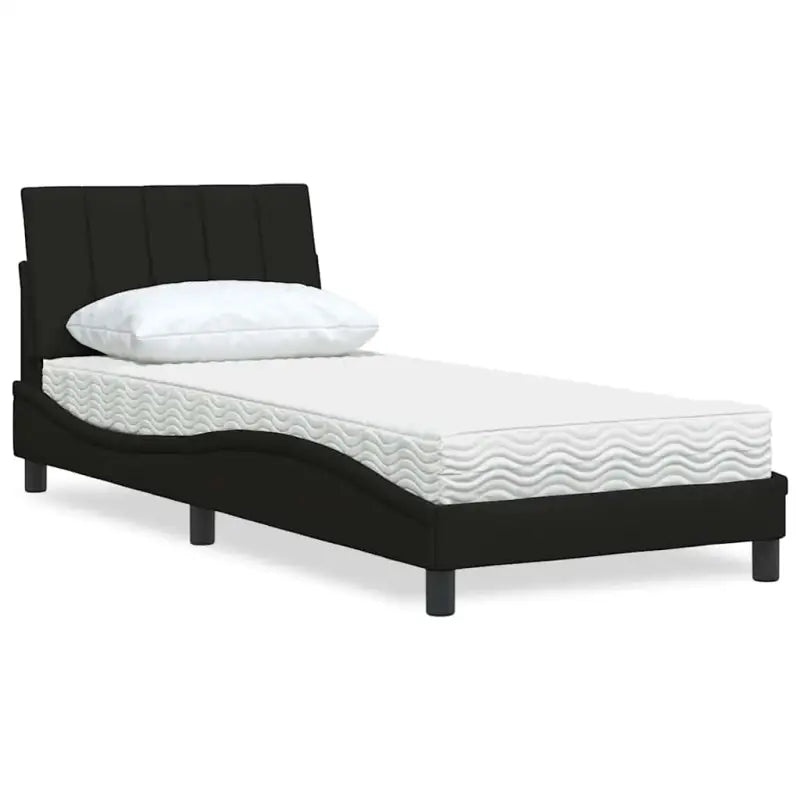 Boxspring nodig slaapcomfort met ademend vermogen en hanko montage vereist - Zwart / 90 x 200 cm - Bedden & bedframes