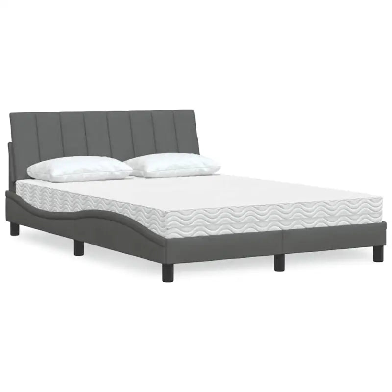 Boxspring nodig slaapcomfort met ademend vermogen en hanko montage vereist - Donkergrijs / 140 x 200 cm - Bedden &
