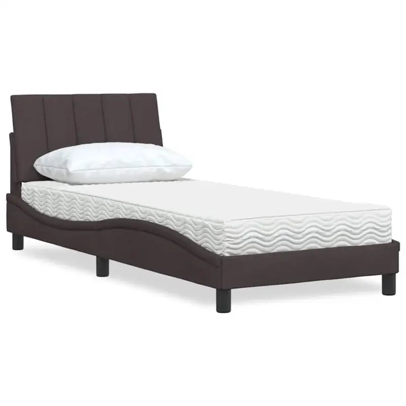Boxspring nodig slaapcomfort met ademend vermogen en hanko montage vereist - Donkerbruin / 90 x 200 cm - Bedden &