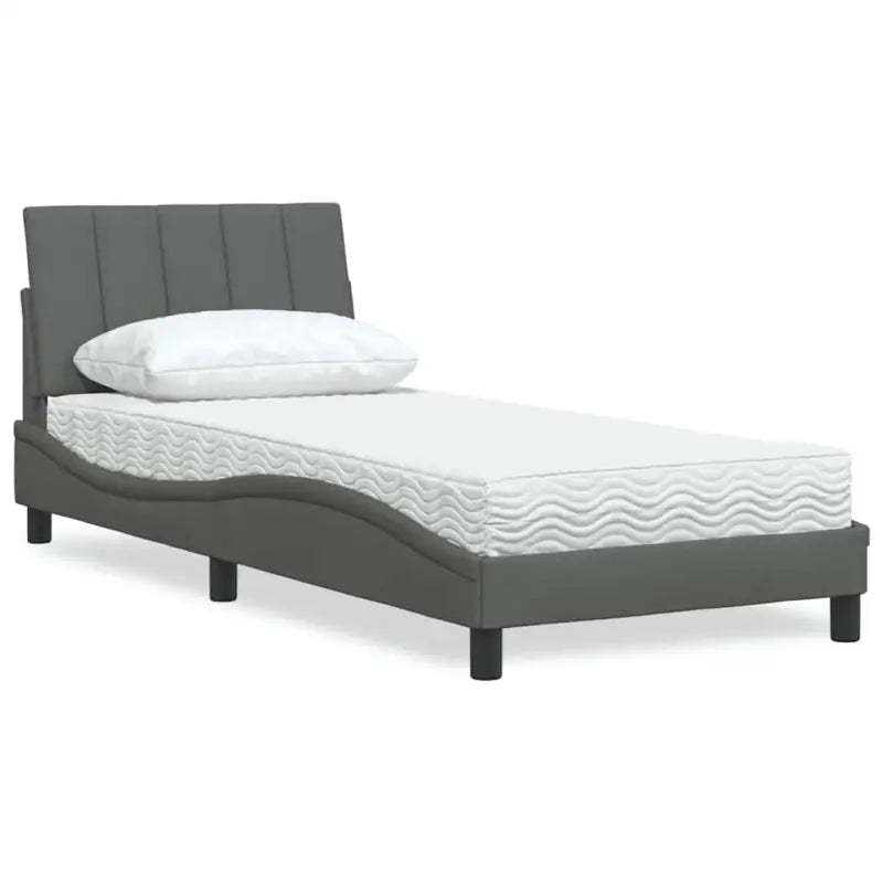 Boxspring nodig slaapcomfort met ademend vermogen en hanko montage vereist - Donkergrijs / 90 x 190 cm - Bedden &