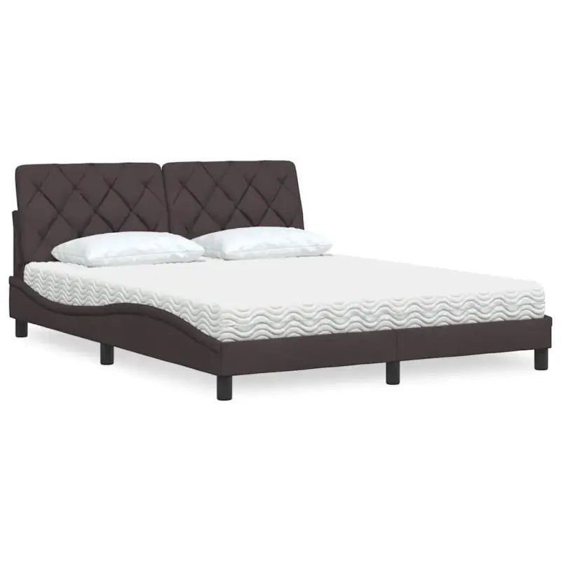 Boxspring nodig voor optimaal slaapcomfort met ademend vermogen - Donkerbruin / 160 x 200 cm - Bedden & bedframes