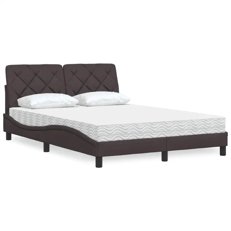 Boxspring nodig voor optimaal slaapcomfort met ademend vermogen - Donkerbruin / 120 x 200 cm - Bedden & bedframes