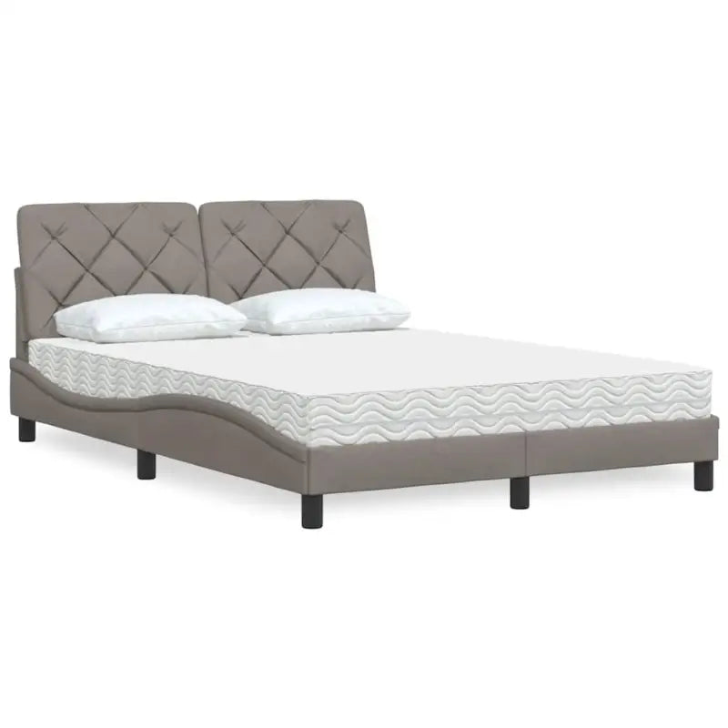 Boxspring nodig voor optimaal slaapcomfort met ademend vermogen - Taupe / 120 x 200 cm - Bedden & bedframes