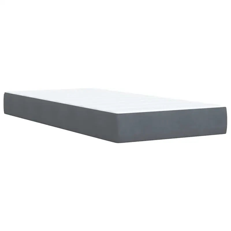 Boxspringbed in donkergrijs materiaal met zachte vulling voor rustgevende nachtrust - Bedden & bedframes