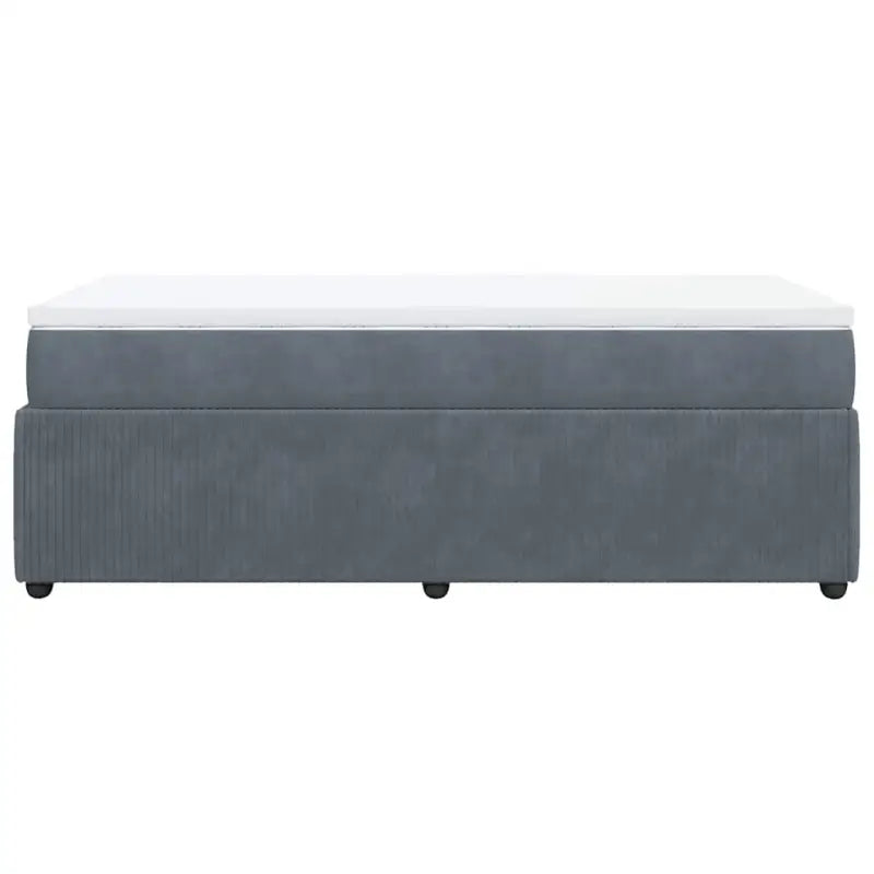 Boxspringbed in donkergrijs materiaal met zachte vulling voor rustgevende nachtrust - Bedden & bedframes