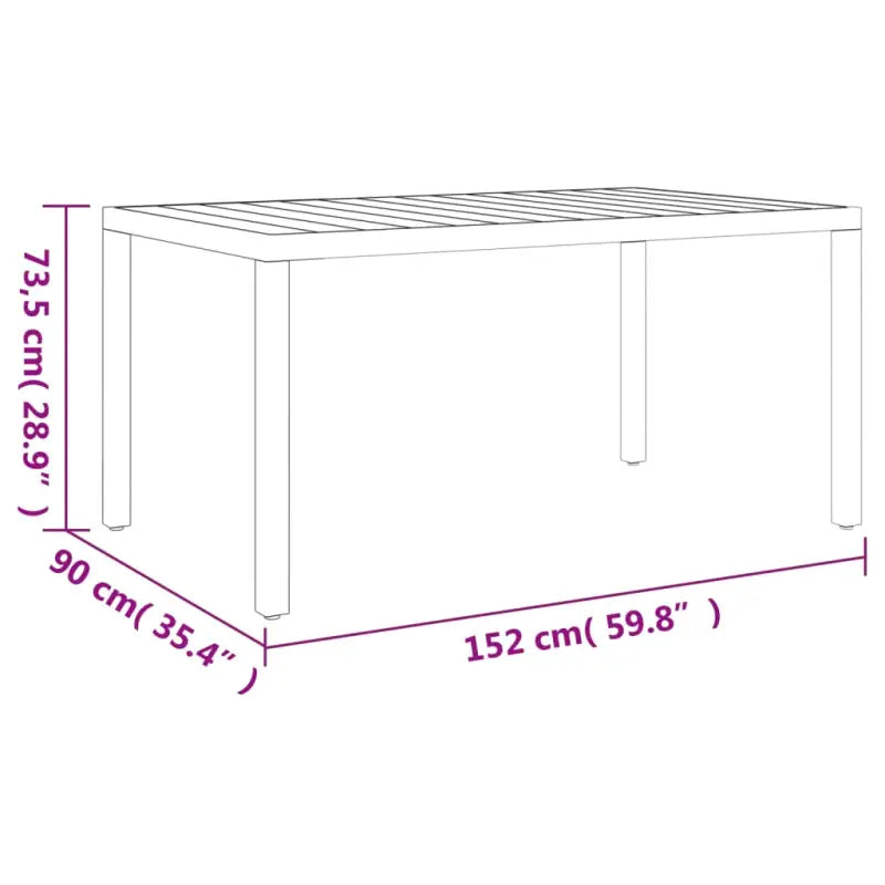 Bruin materiaal tuinset met gepoedercoat aluminium voor terras en tuin - Tuinsets