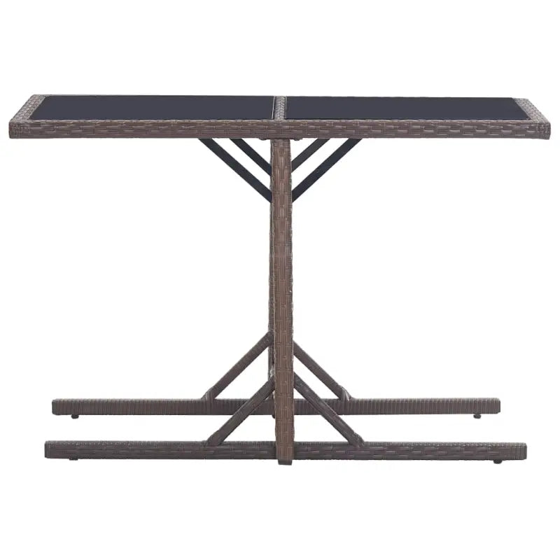 Bruin materiaal tuinset met gepoedercoat staal en weerbestendig PE-rattan - Bruin - Tuinsets