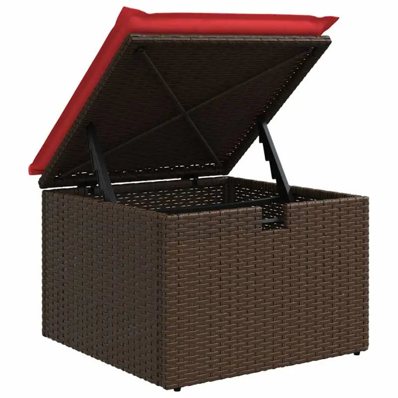 Bruin tuinset met gepoedercoat staal en waterdichte tas voor buitengebruik - Bruin / met opbergruimte - Tuinsets
