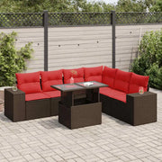 Bruine loungeset met gepoedercoat staal en waterdichte tas voor buitengebruik - Bruin / met opbergruimte - Tuinsets