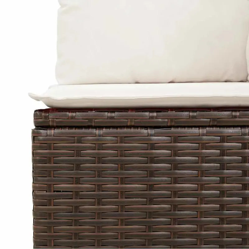Bruine loungeset met gepoedercoat staal en waterdichte tas voor buiten - Tuinsets