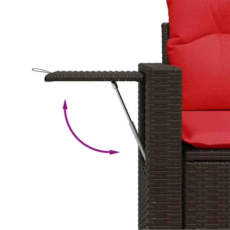 Bruine loungeset met gepoedercoat staal en waterdichte tas voor buiten genieten - Bruin - Tuinsets