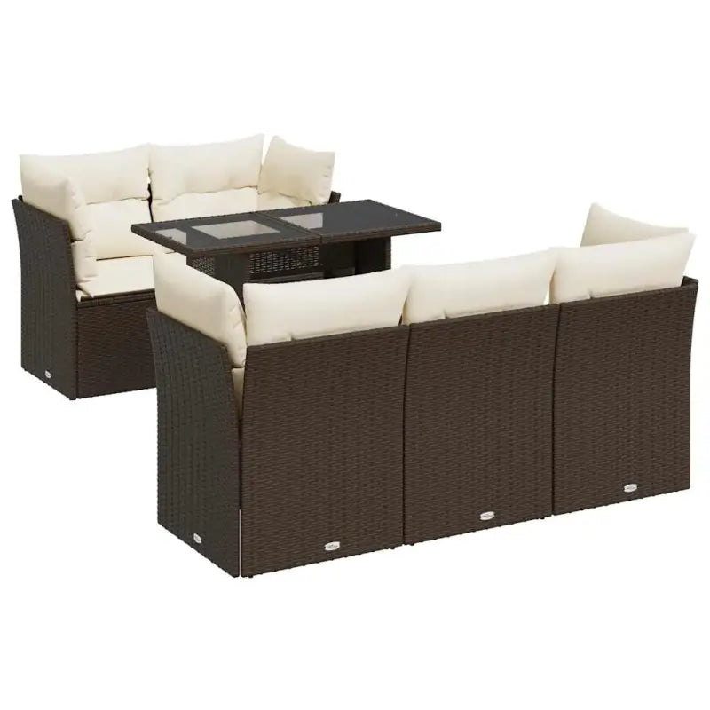Bruine loungeset met gepoedercoat staal en waterdichte tas voor buiten - Tuinsets