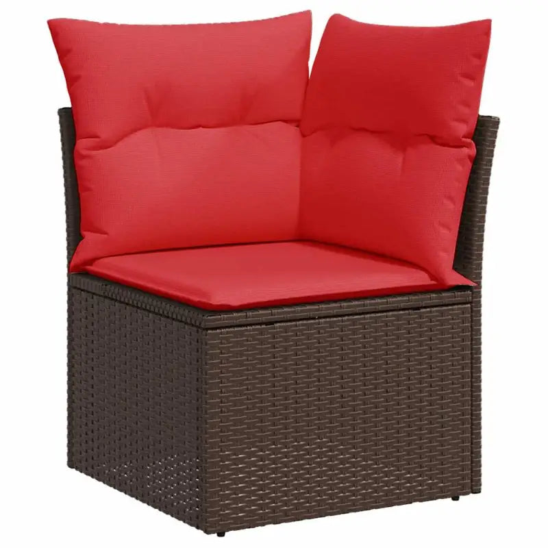 Bruine loungeset met gepoedercoat staal en waterdichte tas voor buiten - Bruin / met opbergruimte - Tuinsets