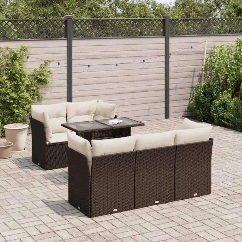 Bruine loungeset met gepoedercoat staal en waterdichte tas voor buiten - Tuinsets