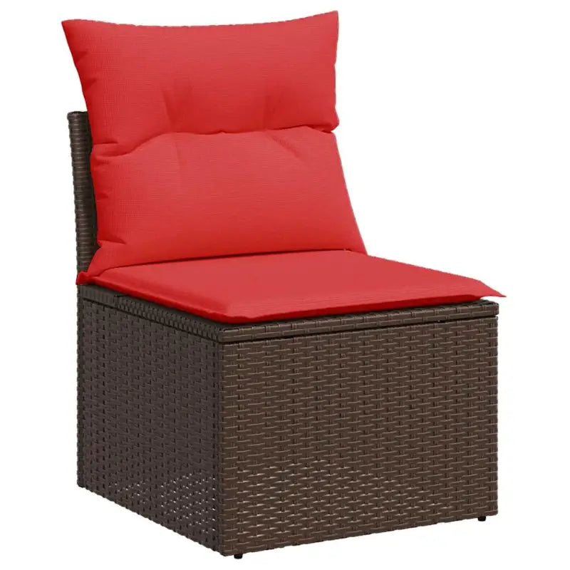 Bruine loungeset met gepoedercoat staal en waterdichte tas voor buitengebruik - Bruin / met opbergruimte - Tuinsets
