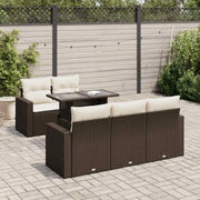 Bruine loungeset met gepoedercoat staal en waterdichte zak voor buitenplezier - Tuinsets