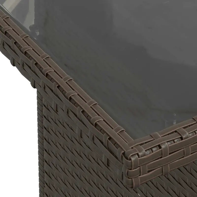 Bruine loungeset met gepoedercoated staal en waterdichte tas voor buiten - Bruin / met opbergruimte - Tuinsets