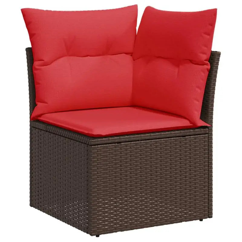 Bruine loungeset met gepoedercoated staal en waterdichte tas voor buiten - Bruin / met opbergruimte - Tuinsets