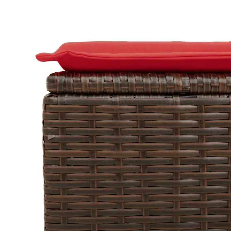 Bruine loungeset met waterdichte tas en gepoedercoat staal voor buiten - Bruin / met opbergruimte - Tuinsets