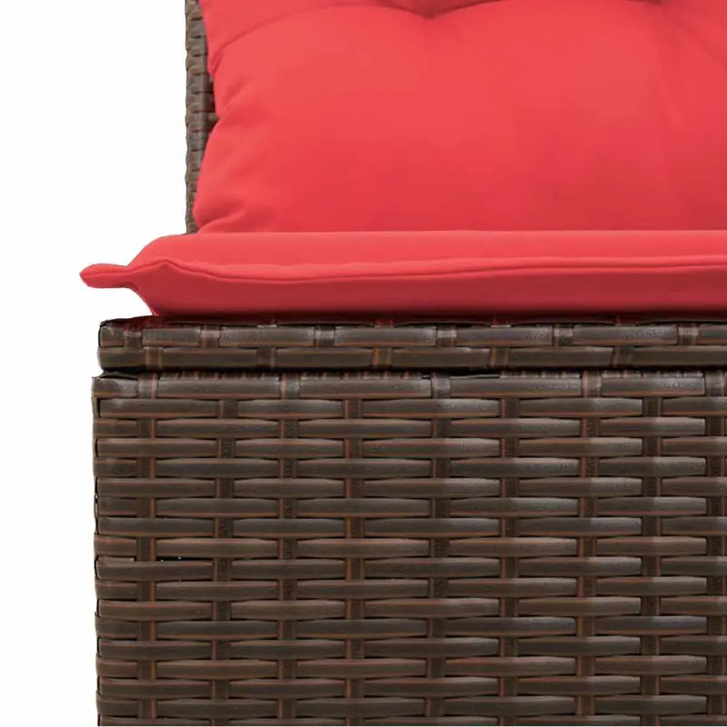 Bruine loungeset met waterdichte zak en gepoedercoat staal afmetingen - Tuinsets
