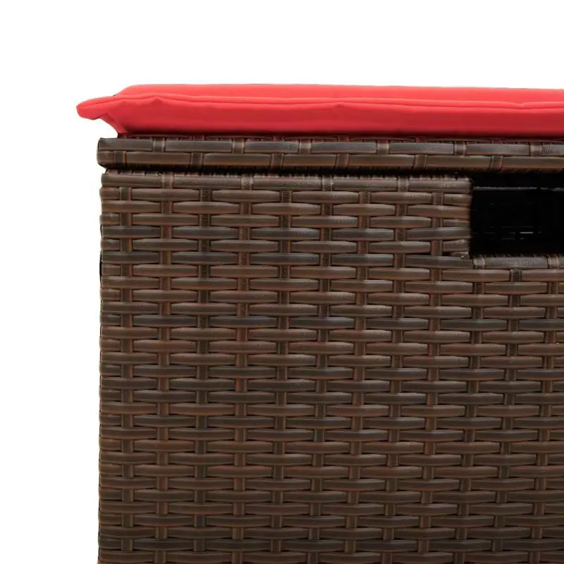 Bruine loungeset met waterdichte zak en gepoedercoat staal afmetingen - Tuinsets