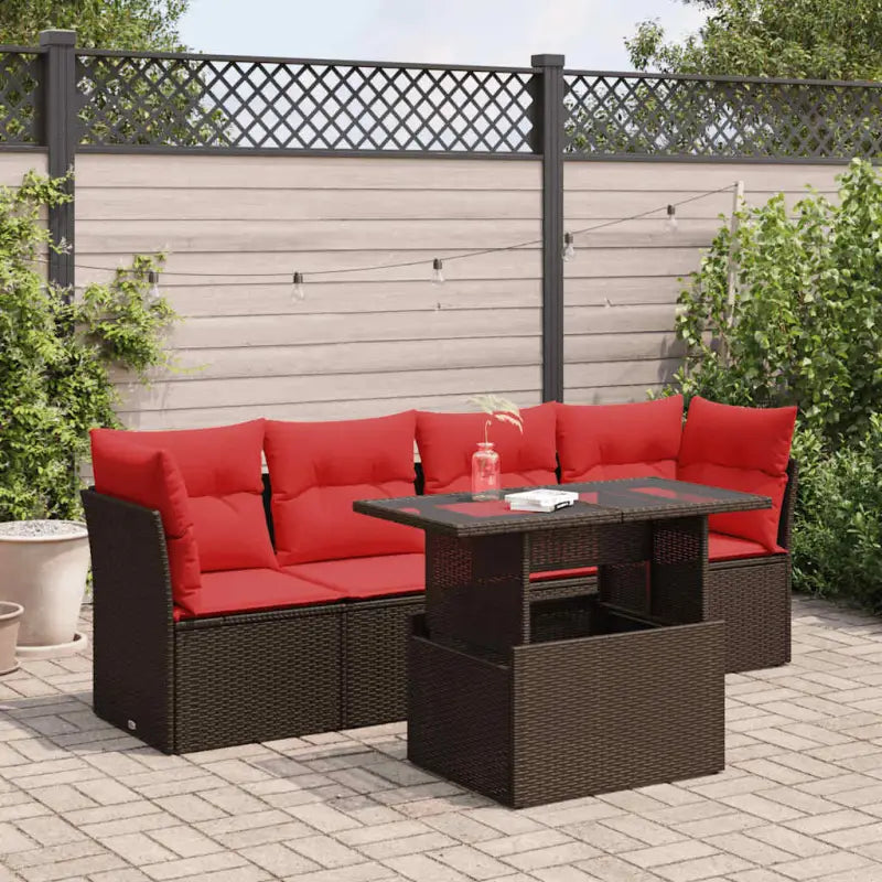 Bruine tuinset met waterdichte tas en gepoedercoated staal material - Bruin / met opbergruimte - Tuinsets