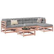 Buiten loungeset van massief Douglas vurenhout voor tuin en terras - Tuinsets