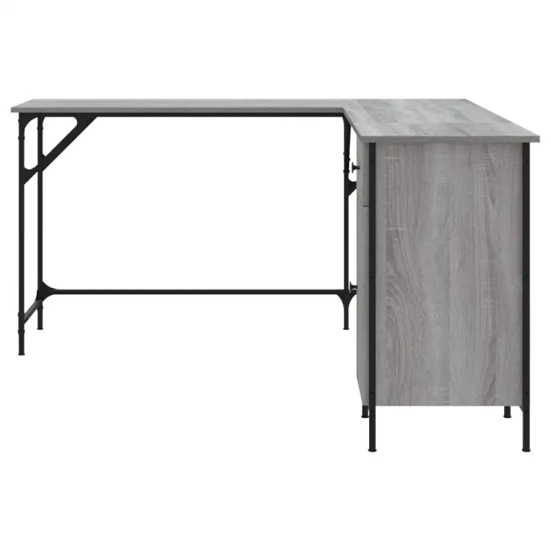 Bureau met bewerkt hout en L-vormig ontwerp voor je woonruimte - Bureaus