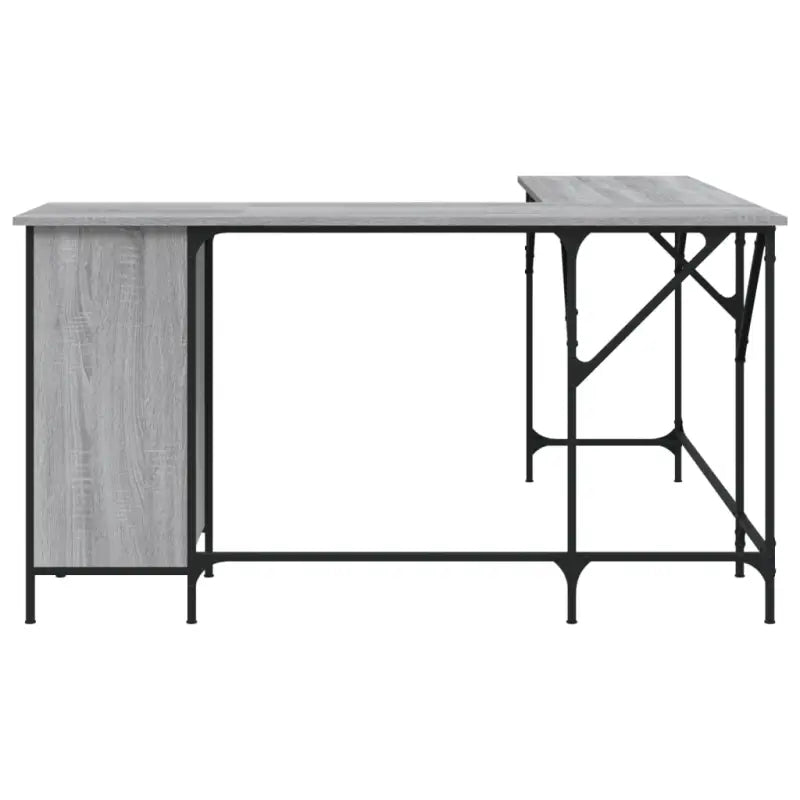 Bureau met bewerkt hout en L-vormig ontwerp voor je woonruimte - Bureaus