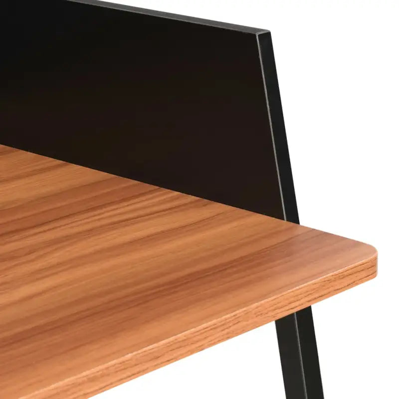 Bureau met praktisch ontwerp en verhoogde achterkant van bewerkt hout - Bureaus