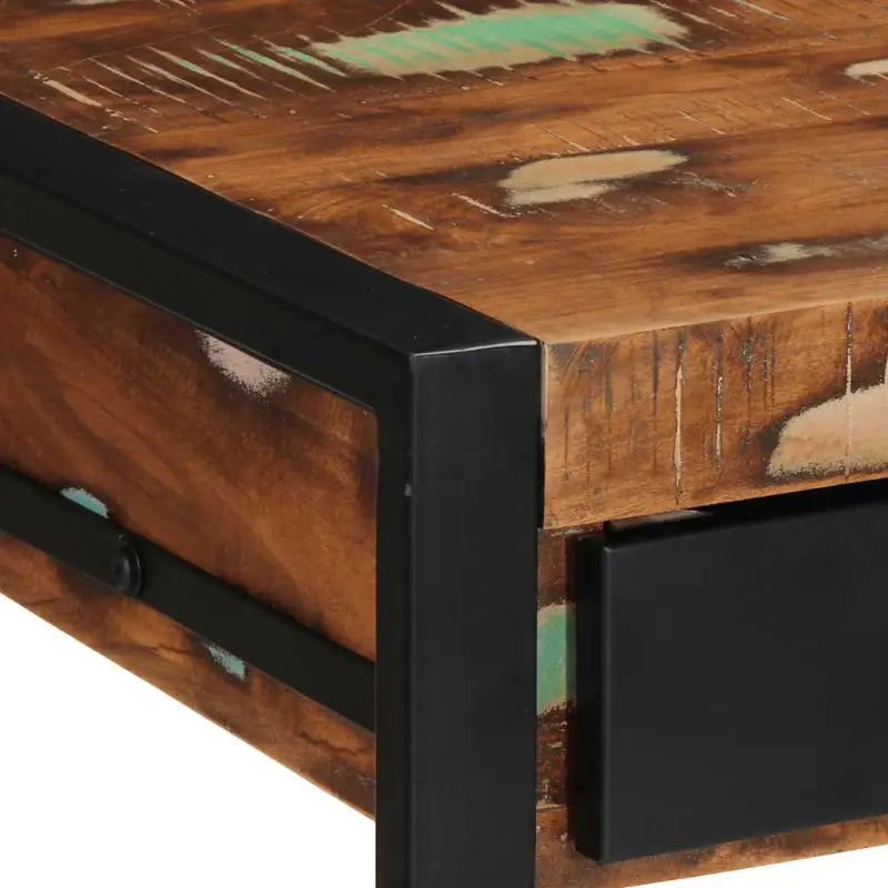 Bureau van massief gerecycled hout met veel opbergruimte en duurzame constructie - massief gerecycled hout - Bureaus