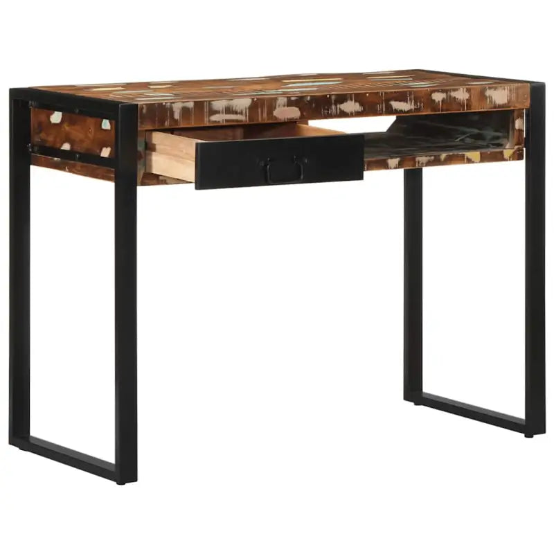 Bureau van massief gerecycled hout met veel opbergruimte en duurzame constructie - massief gerecycled hout - Bureaus