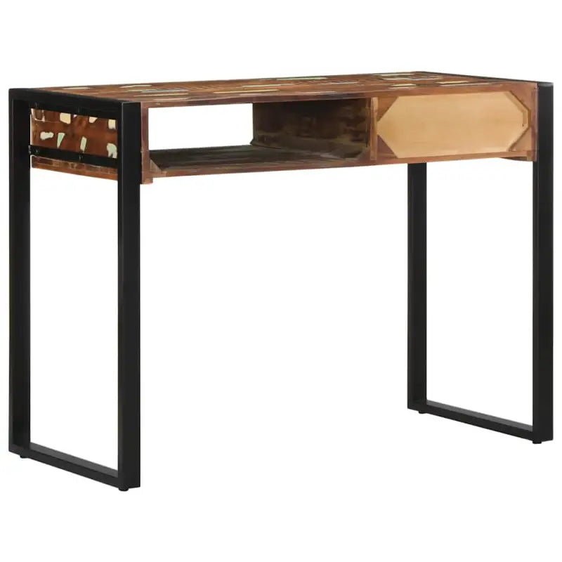 Bureau van massief gerecycled hout met veel opbergruimte en duurzame constructie - massief gerecycled hout - Bureaus