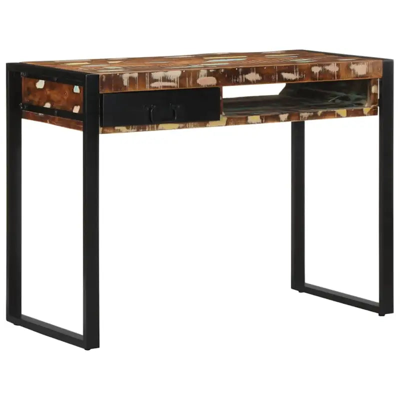 Bureau van massief gerecycled hout met veel opbergruimte en duurzame constructie - massief gerecycled hout - Bureaus