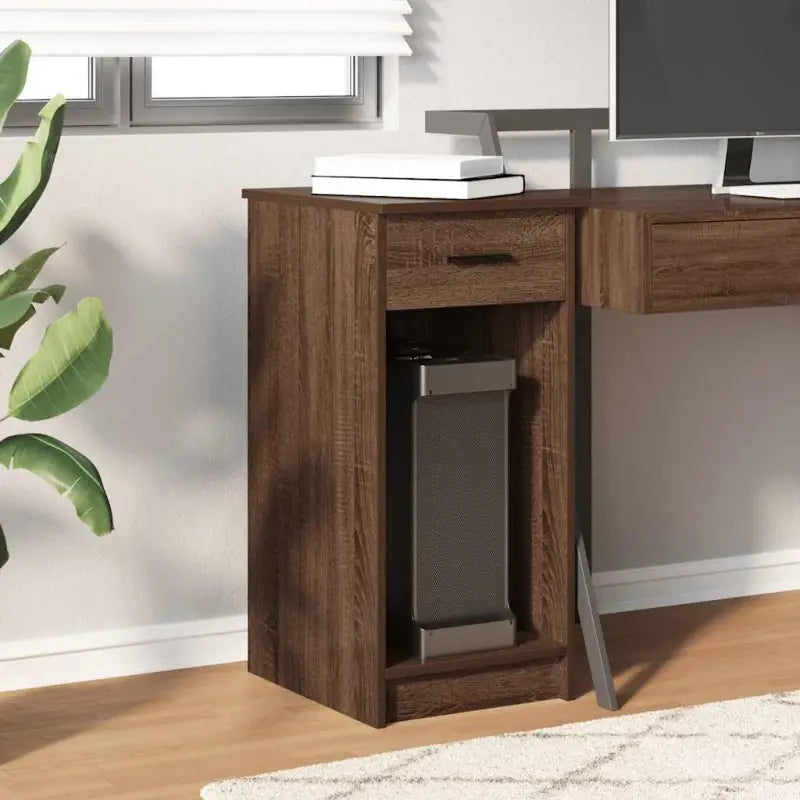 Bureau voor computertoren van bewerkt hout met opbergruimte - Bureaus