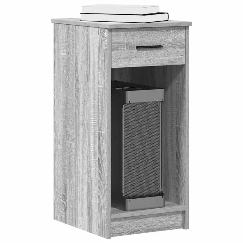 Bureau voor computertoren van bewerkt hout met opbergruimte - Grijs sonoma - Bureaus
