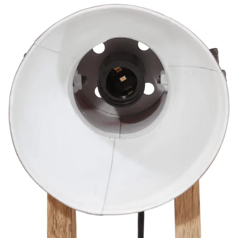 Bureaulamp met massief mangohout en e27 fitting in verweerd rood - Lampen