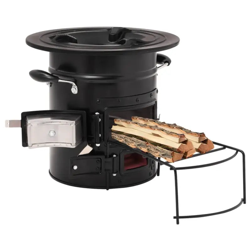 Camping houtkachel met uitschuifbare plank voor buiten koken en warmte - Haarden