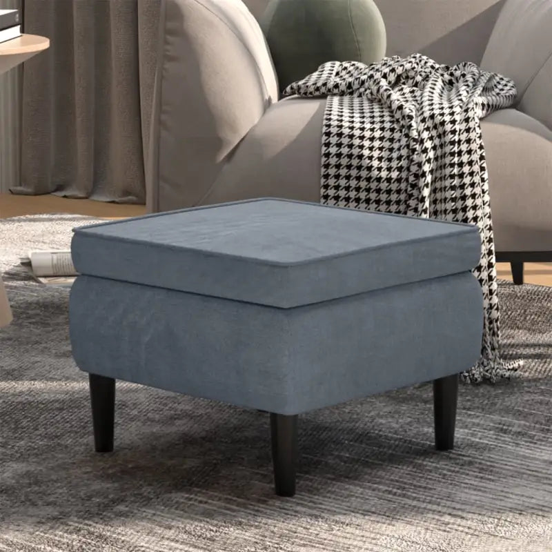 Charmante kruk met houten poten voor stijl en comfort in huis - Donkergrijs / 1 - Klapstoelen & krukken