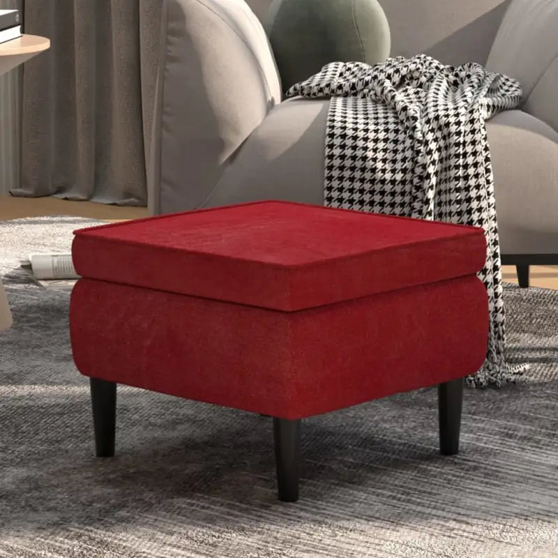 Charmante kruk met houten poten voor stijl en comfort in huis - Wijnrood / 1 - Klapstoelen & krukken