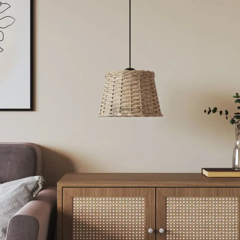 Charmante plafondlampenkap met houder gat voor stijlvolle verlichting - Bruin / Ø 25 x 17 cm - Lampenkappen
