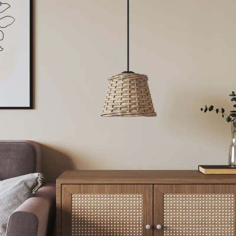 Charmante plafondlampenkap met houder gat voor stijlvolle verlichting - Bruin / Ø 15 x 12 cm - Lampenkappen