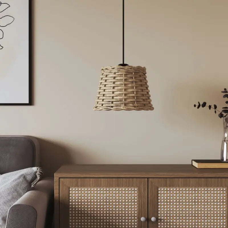 Charmante plafondlampenkap met houder gat voor stijlvolle verlichting - Bruin / Ø 20 x 15 cm - Lampenkappen