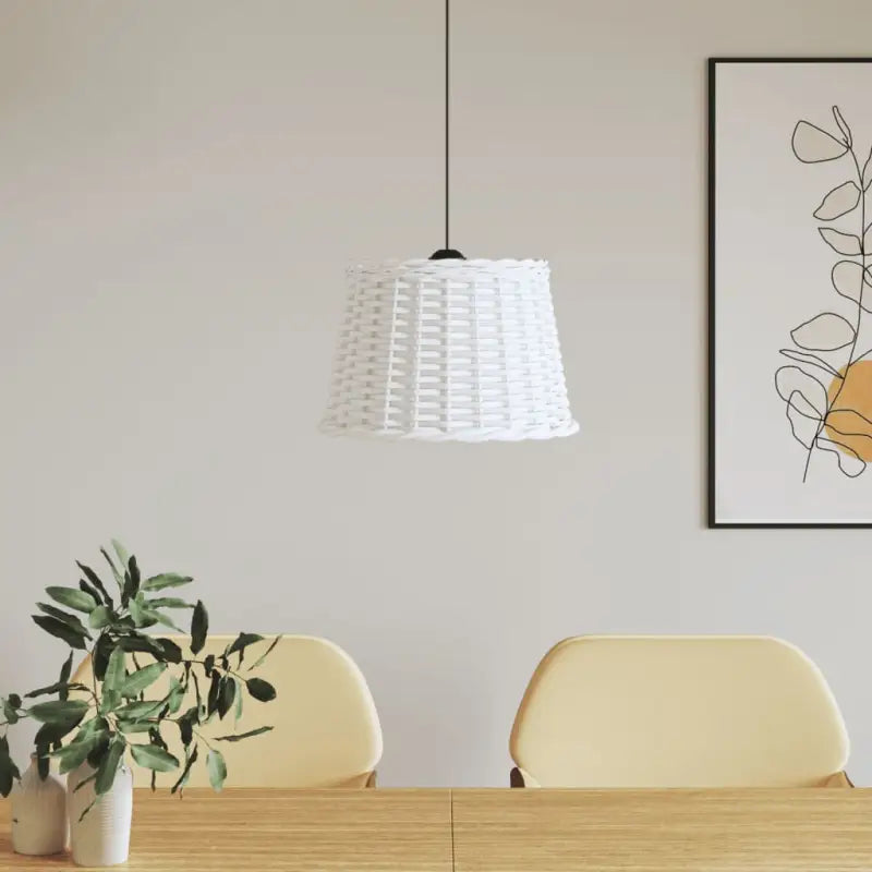 Charmante plafondlampenkap met houder gat voor stijlvolle verlichting - Wit / Ø 40 x 26 cm - Lampenkappen