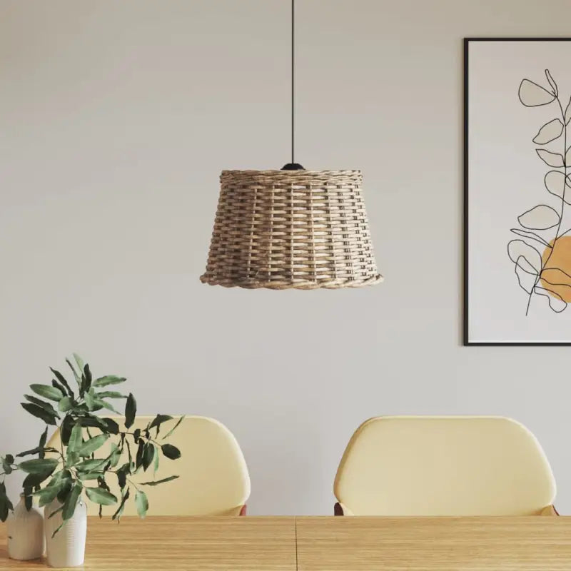 Charmante plafondlampenkap met houder gat voor stijlvolle verlichting - Bruin / Ø 45 x 28 cm - Lampenkappen