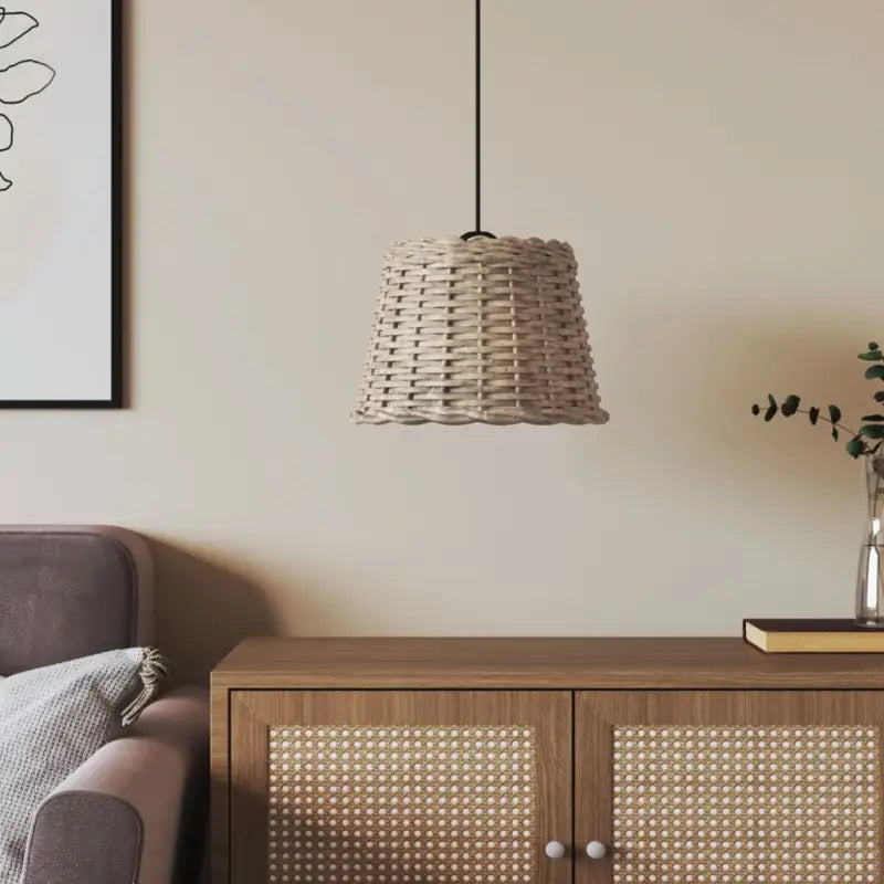 Charmante plafondlampenkap met houder gat voor stijlvolle verlichting - Bruin / Ø 30 x 20 cm - Lampenkappen