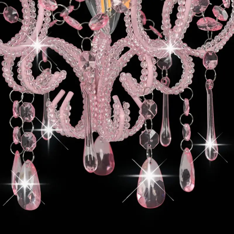Chique plafondlamp met glinsterende kralen voor een opvallend interieur - Lampen