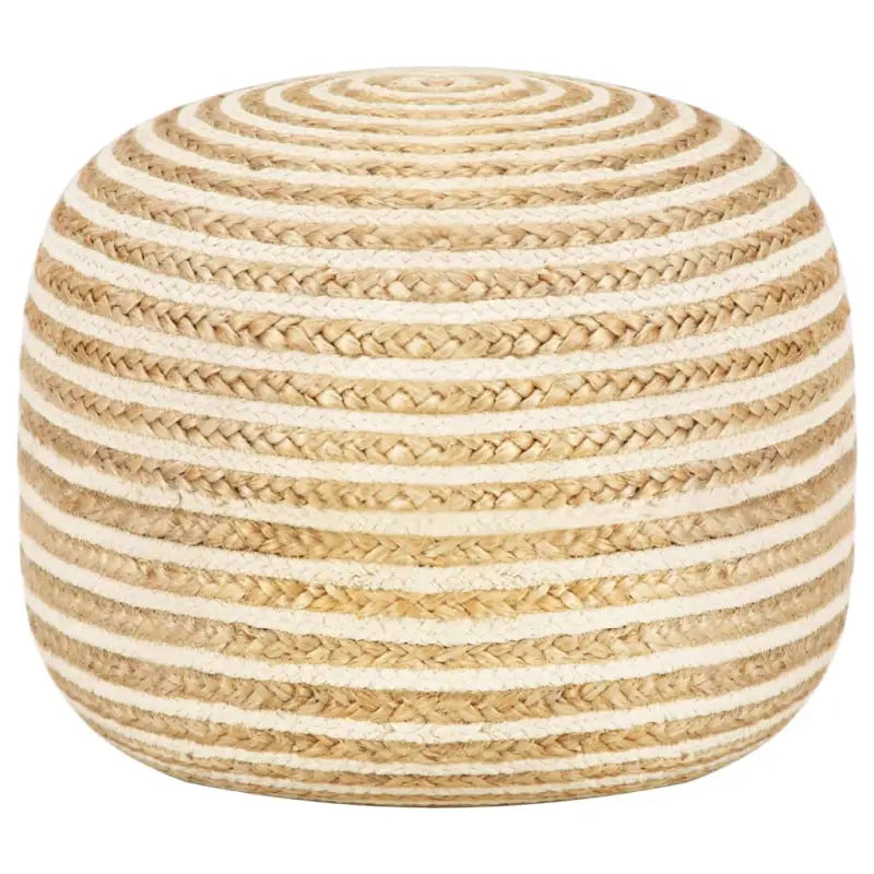 Chique poef met jute koorden voor een ontspannen interieur - Bruin / 45 x 30 cm / 1 - Poefs