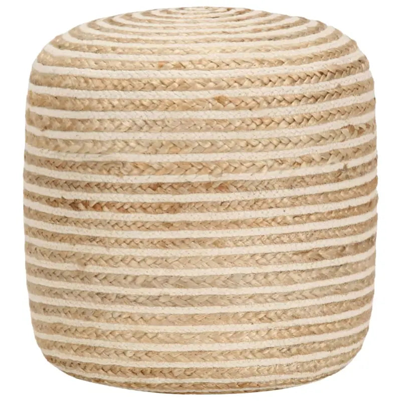 Chique poef met jute koorden voor een ontspannen interieur - Poefs