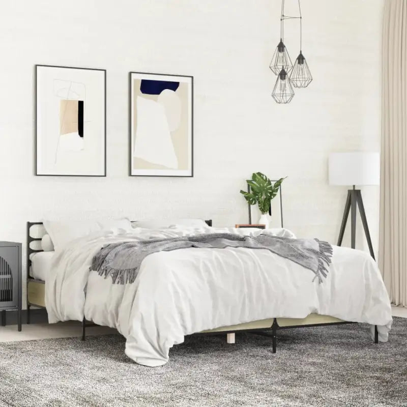Comfortabel bedframe van bewerkt hout voor elke slaapkamer - Sonoma eiken / 160 x 200 cm - Bedden & bedframes